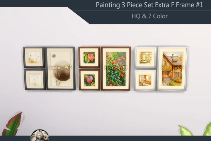HQ Painting 3 Piece Set Extra F Frame #1 Samtuse963