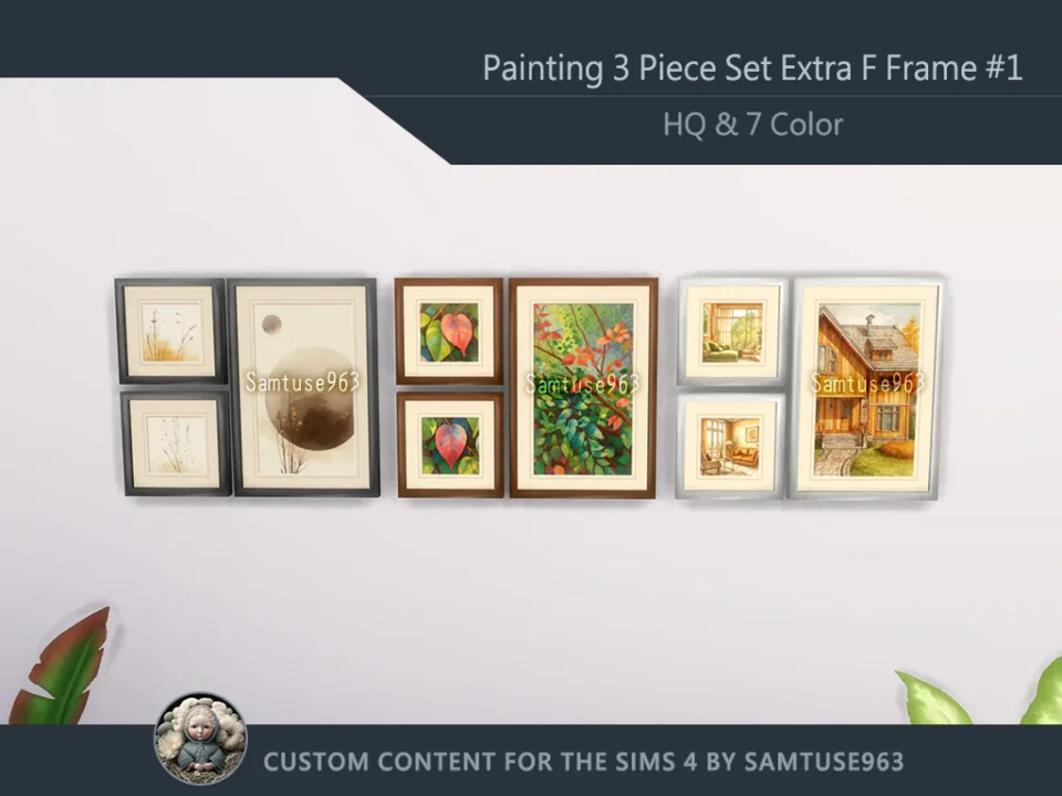 HQ Painting 3 Piece Set Extra F Frame #1 Samtuse963