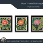 HQ Floral Framed Painting #1 Samtuse963