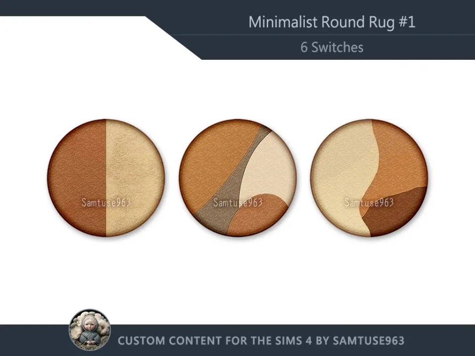Minimalist Round Dance Rug #1 Samtuse963