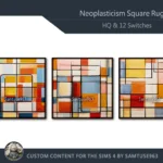 HQ Neoplasticism Square Dance Rug #2 Samtuse963