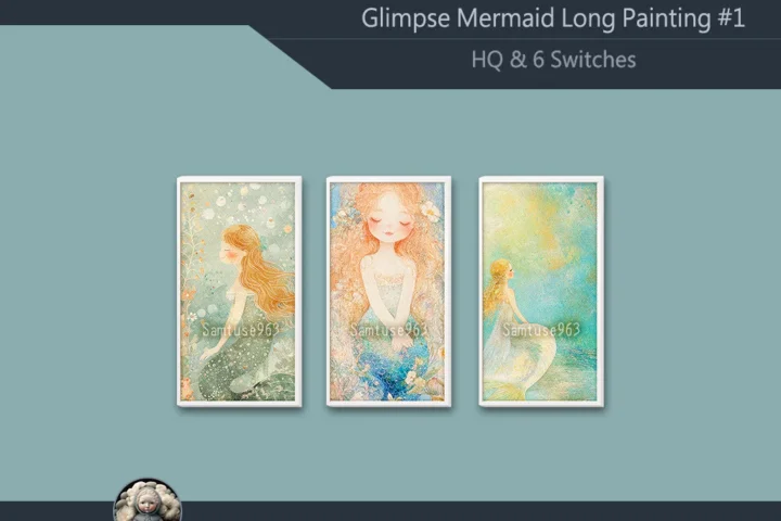 HQ Glimpse Mermaid Long Painting #1 Sellable Extra D Samtuse963