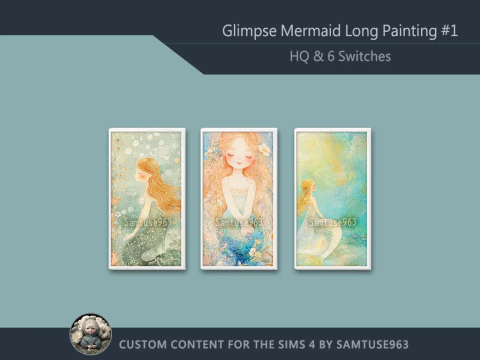 HQ Glimpse Mermaid Long Painting #1 Sellable Extra D Samtuse963