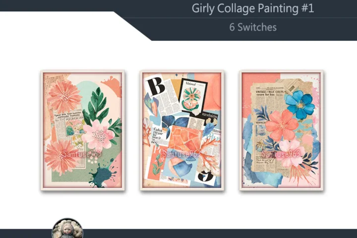 Girly Collage Painting #1 Sellable Extra A Samtuse963