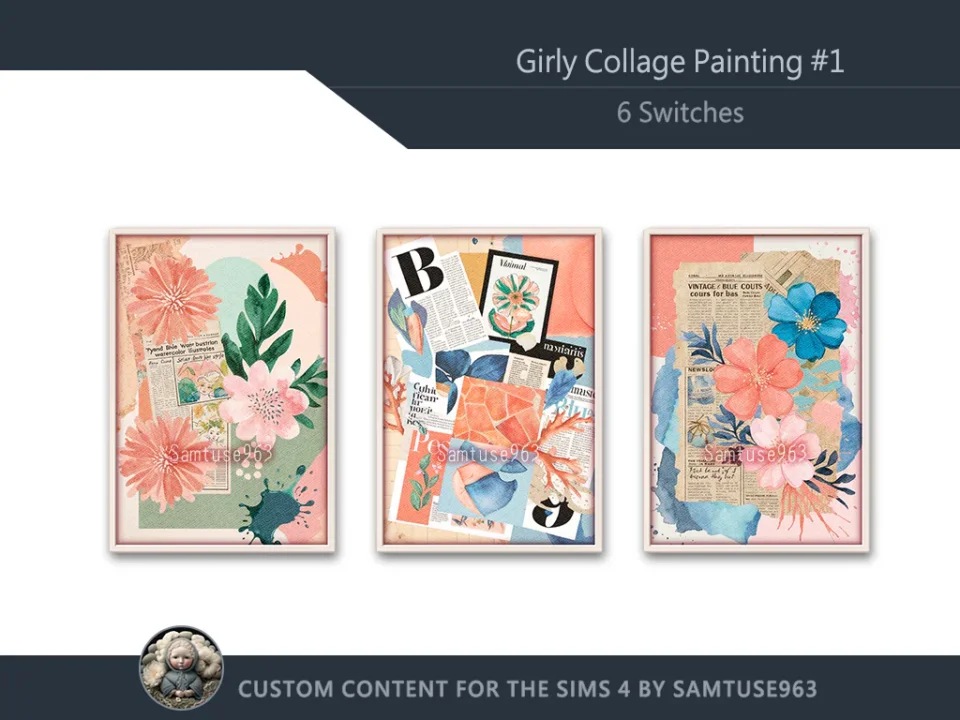 Girly Collage Painting #1 Sellable Extra A Samtuse963