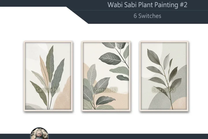 Wabi Sabi Plant Painting #2 Sellable Extra A Samtuse963