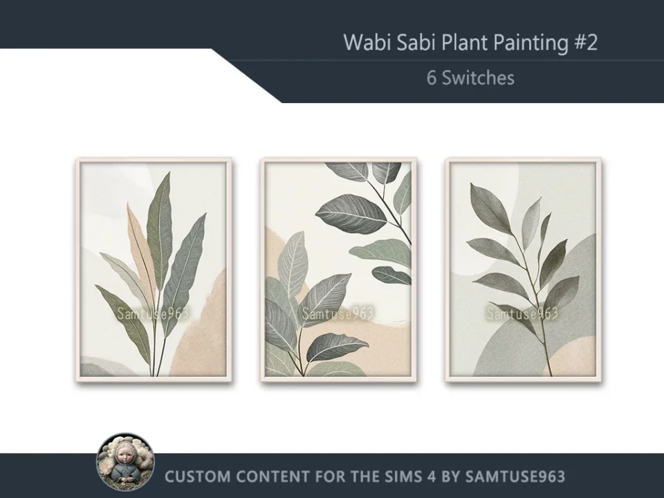 Wabi Sabi Plant Painting #2 Sellable Extra A Samtuse963