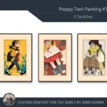 Preppy Teen Painting #3 Sellable Extra A Samtuse963