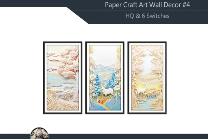 HQ Paper Craft Art Wall Decor #4 Sellable Extra D Samtuse963