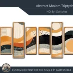 HQ Abstract Modern Triptych #4 Sellable Extra B Samtuse963