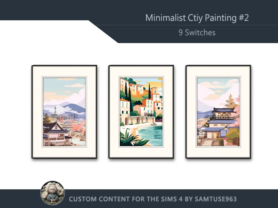 Minimalist City Painting #2 Sellable Extra A Samtuse963