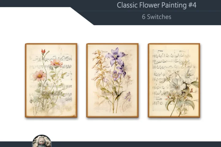 Classic Flower Painting #4 Sellable Extra A Samtuse963