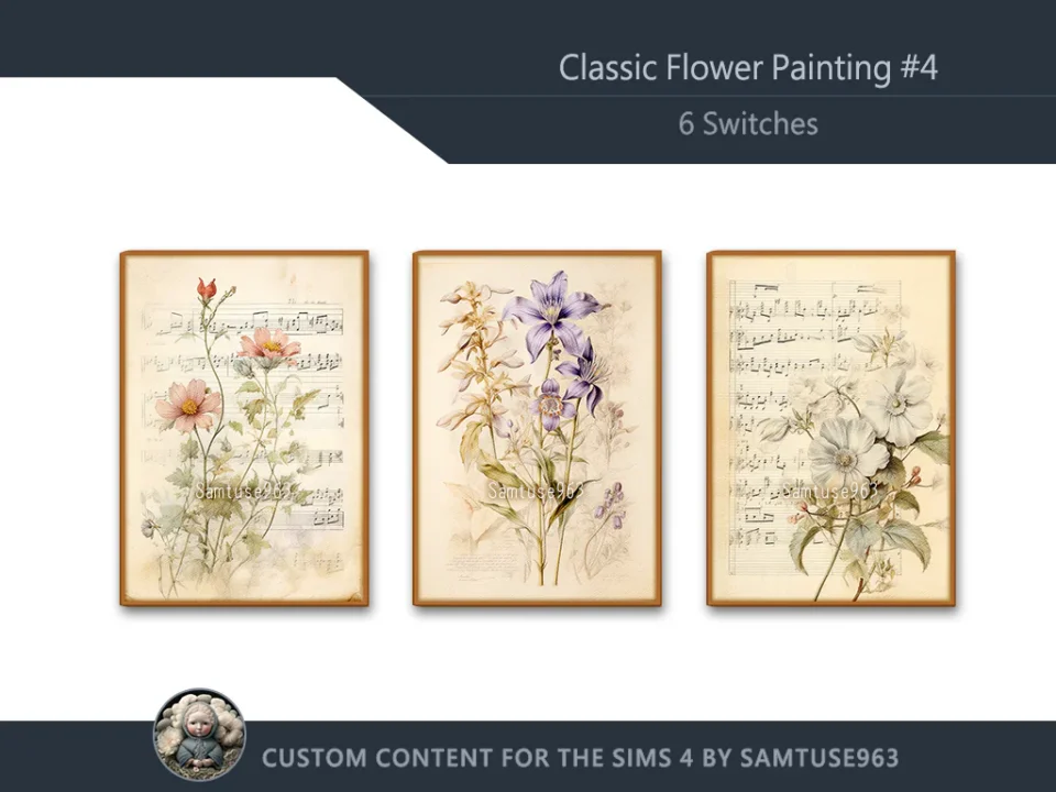 Classic Flower Painting #4 Sellable Extra A Samtuse963