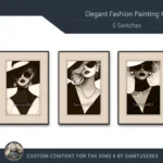 Elegant Fashion Painting #1 Sellable Extra A Samtuse963