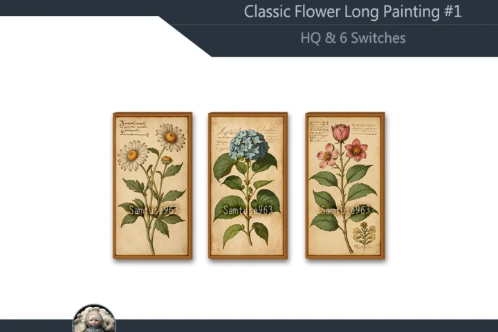HQ Classic Flower Long Painting #1 Sellable Extra D Samtuse963