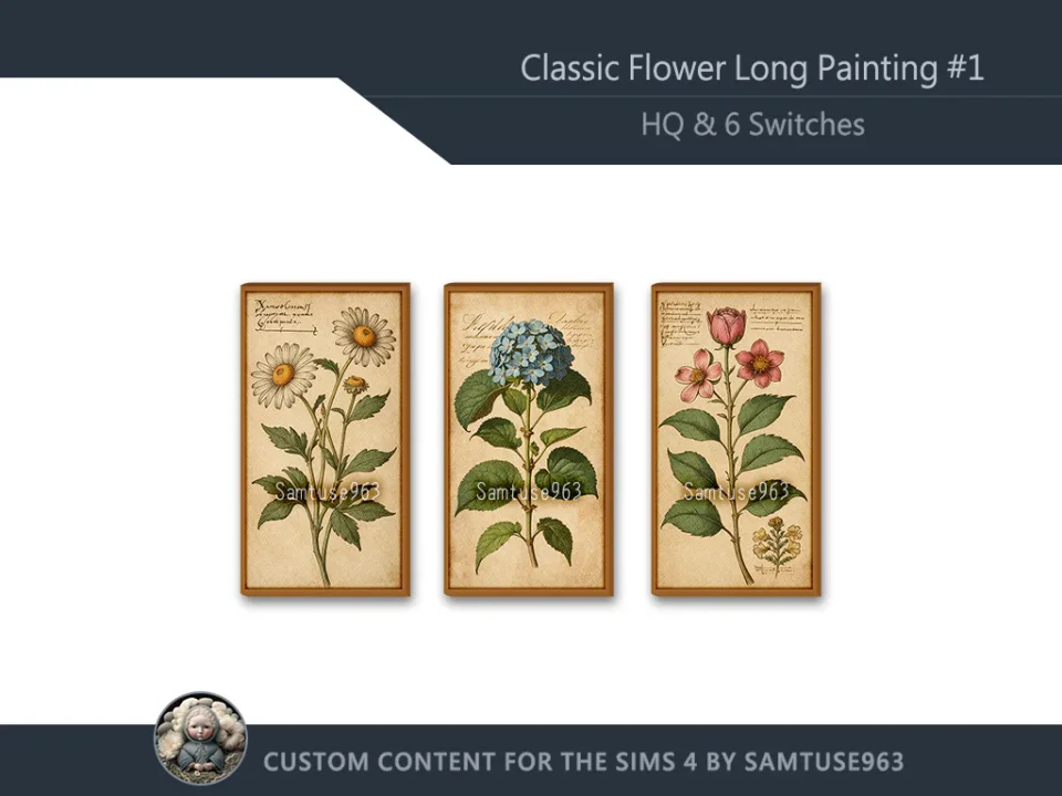 HQ Classic Flower Long Painting #1 Sellable Extra D Samtuse963