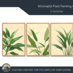 Minimalist Plant Painting #3 Sellable Extra A Samtuse963