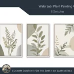 Wabi Sabi Plant Painting #1 Sellable Extra A Samtuse963