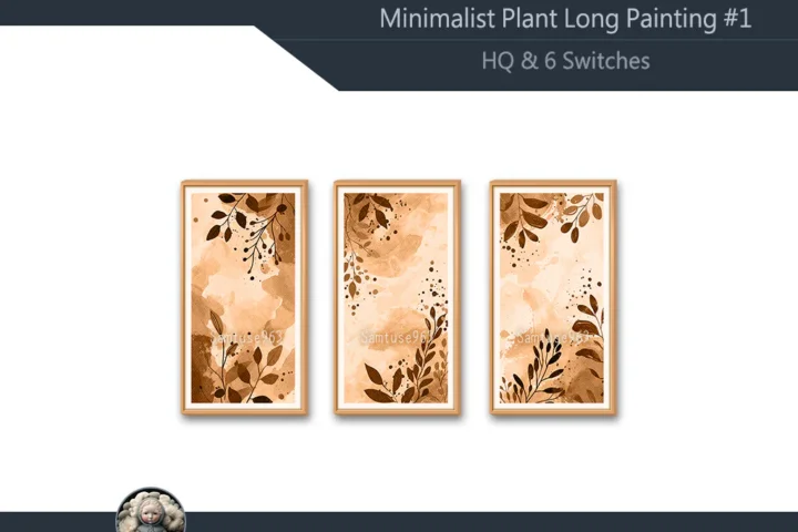HQ Minimalist Plant Long Painting #1 Sellable Extra D Samtuse963