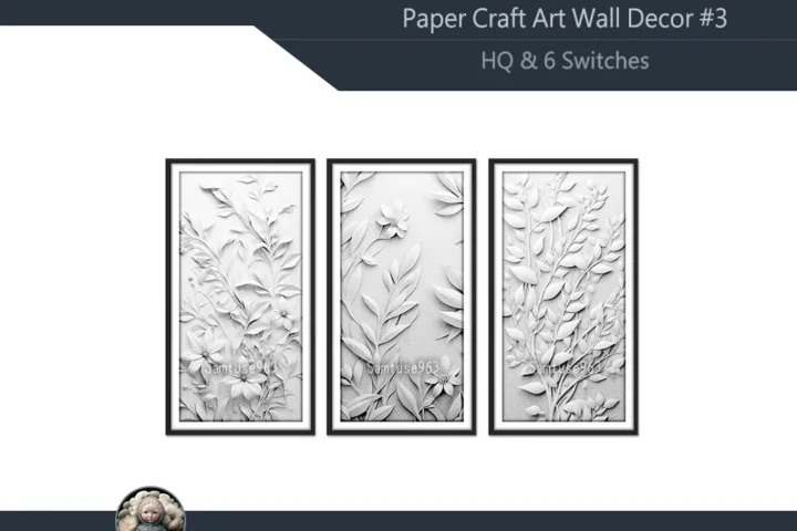 HQ Paper Craft Art Wall Decor #3 Sellable Extra D Samtuse963