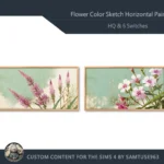 HQ Flower Color Sketch Horizontal Painting #1 Sellable Samtuse963