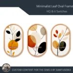 HQ Minimalist Leaf Oval Frame #1 Sellable Samtuse963