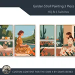 HQ Garden Stroll Painting 3 Piece Set #2 Sellable Extra F Samtuse963