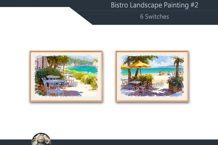 Bistro Landscape Painting #2 Sellable Samtuse963
