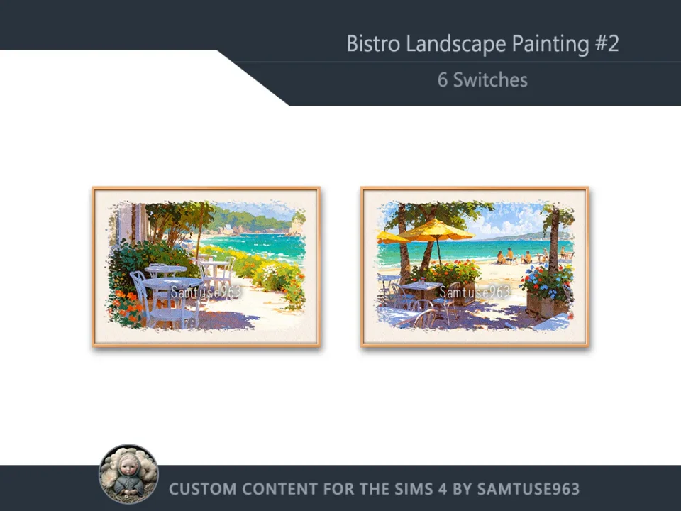 Bistro Landscape Painting #2 Sellable Samtuse963