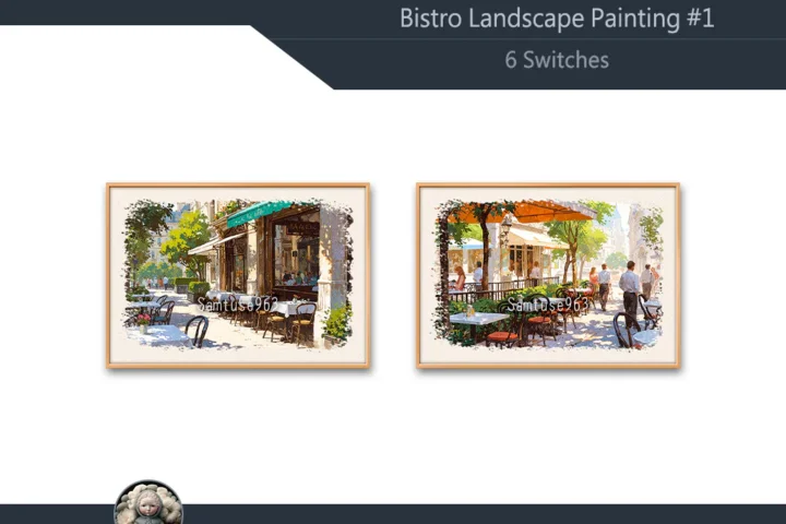 Bistro Landscape Painting #1 Sellable Samtuse963