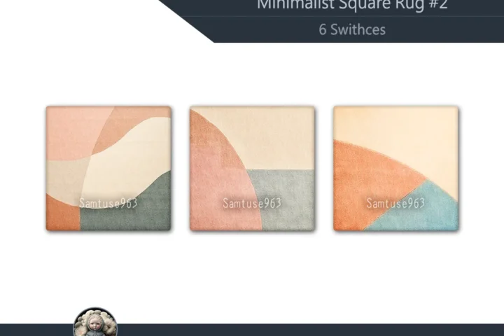 Minimalist Square Dance Rug #2 Samtuse963