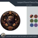 Leopard Round Dance Rug #9 Samtuse963