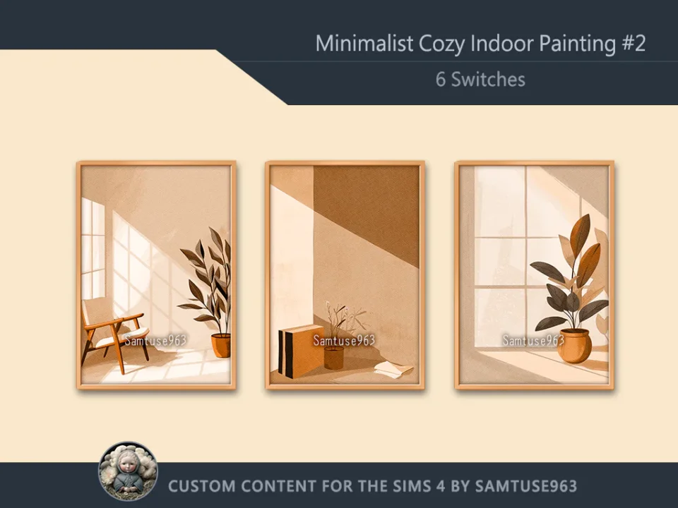 Minimalist Cozy Indoor Painting #2 Sellable Extra A Samtuse963