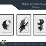 Abstract Achromatic Painting #3 Sellable Extra A Samtuse963
