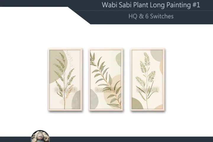 HQ Wabi Sabi Plant Long Painting #1 Sellable Extra D Samtuse963