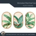 HQ Minimalist Plant Oval Frame #3 Samtuse963