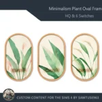 HQ Minimalist Plant Oval Frame #1 Samtuse963