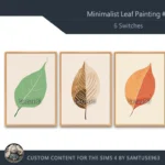 Minimalist Leaf Painting #4 Sellable Extra A Samtuse963