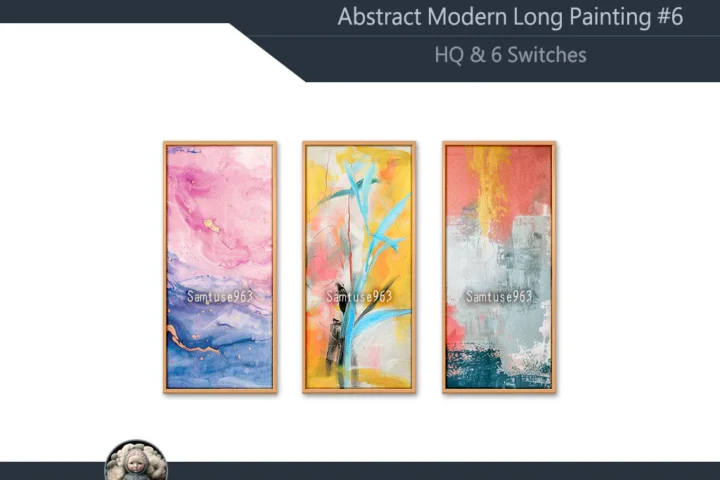 HQ Abstract Modern Long Painting #6 Sellable Samtuse963