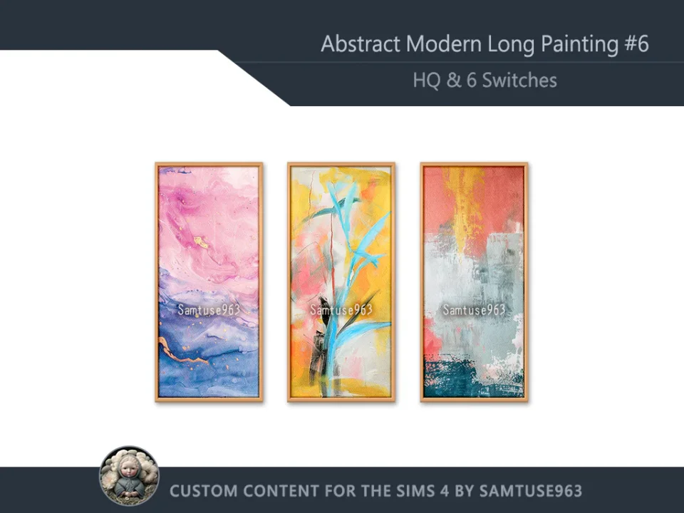 HQ Abstract Modern Long Painting #6 Sellable Samtuse963