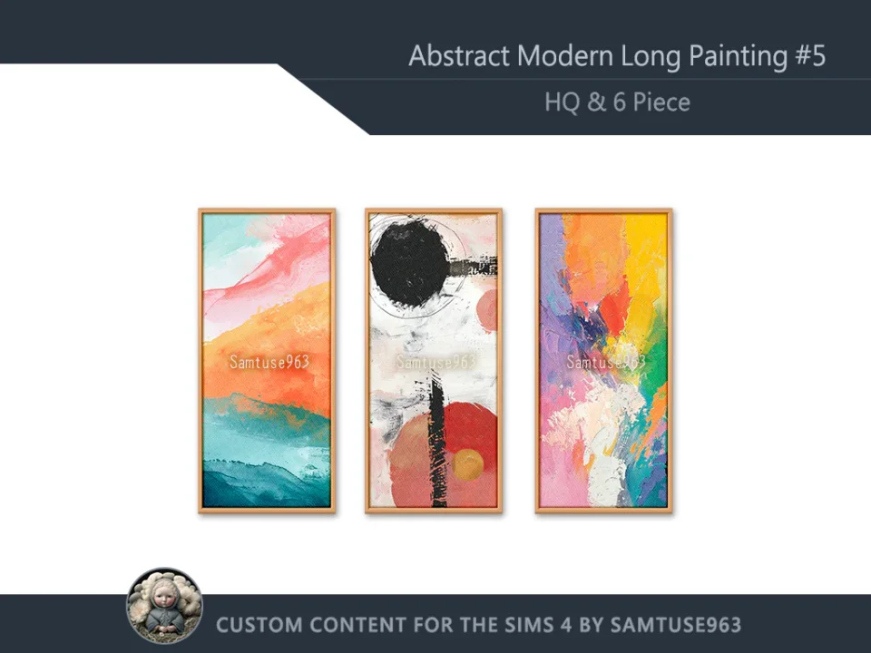 HQ Abstract Modern Long Painting #5 Sellable Samtuse963