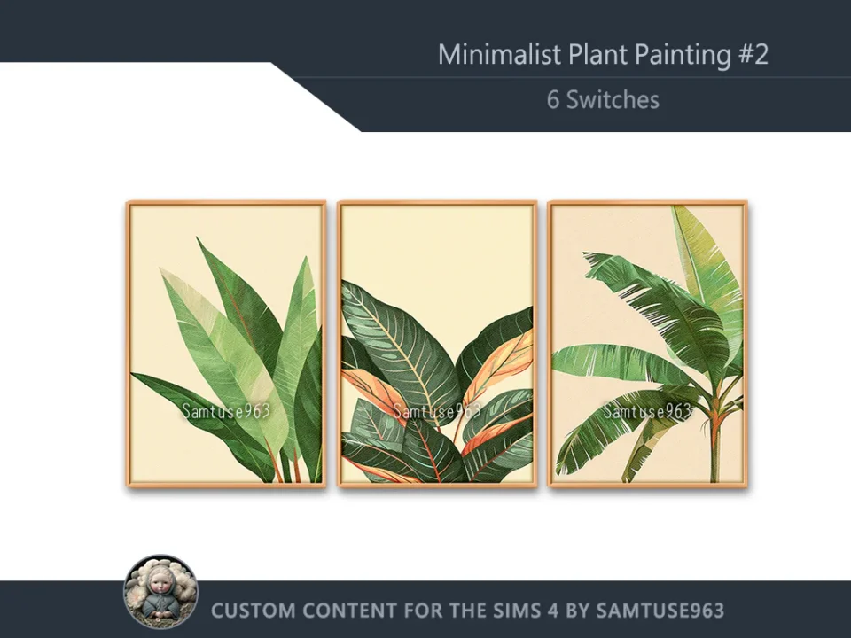 Minimalist Plant Painting #2 Sellable Extra A Samtuse963