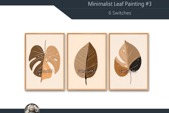 Minimalist Leaf Painting #3 Sellable Extra A Samtuse963