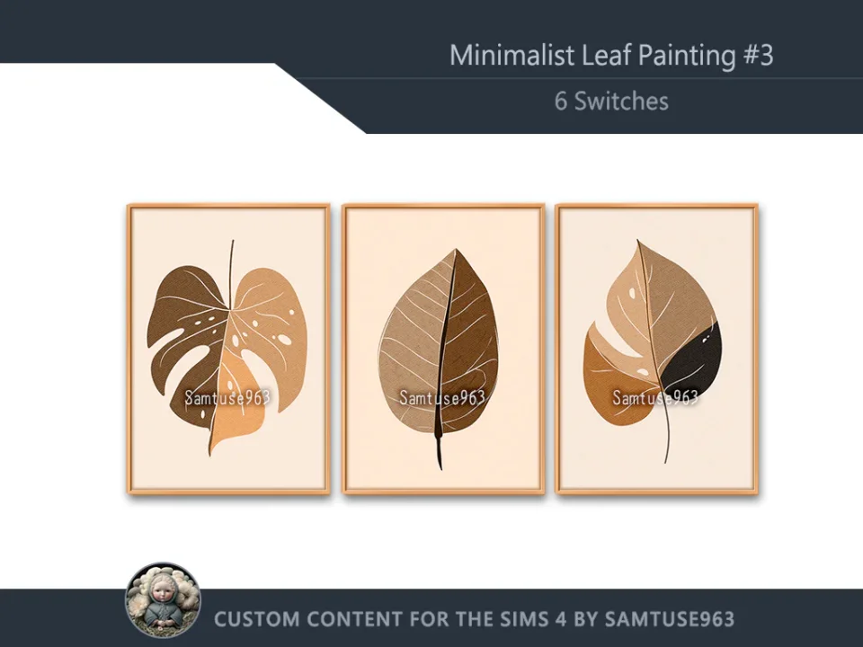 Minimalist Leaf Painting #3 Sellable Extra A Samtuse963