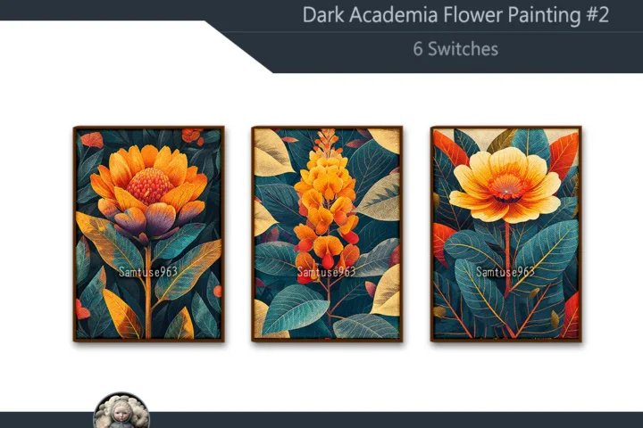 Dark Academia Flower Painting #2 Sellable Extra A Samtuse963