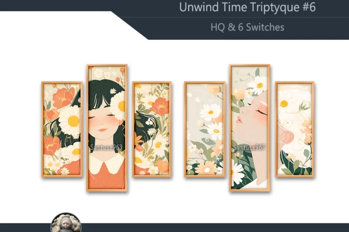 HQ Unwind Time Triptych #6 Sellable Extra B Samtuse963