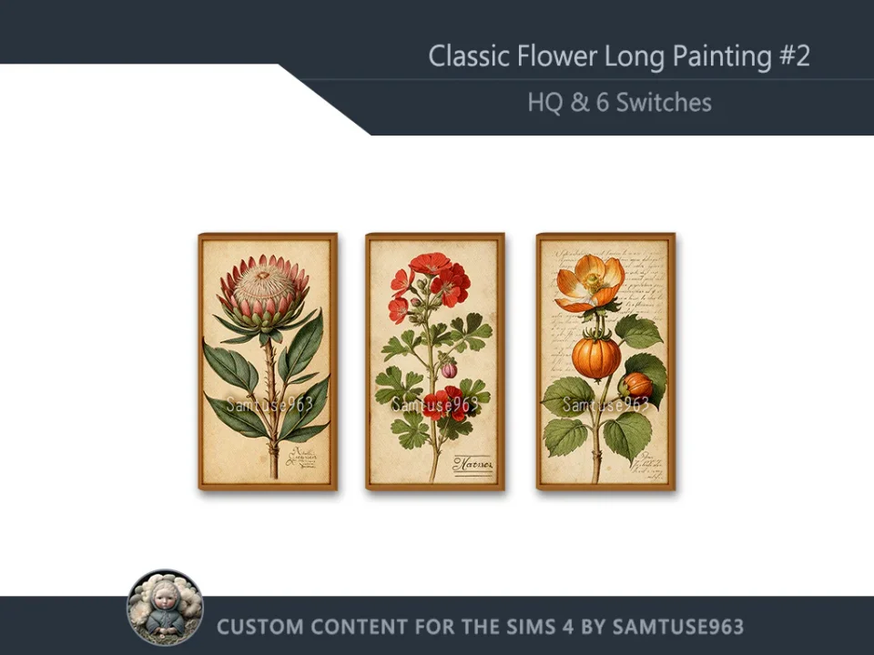 HQ Classic Flowers Long Painting #2 Sellable Extra D Samtuse963