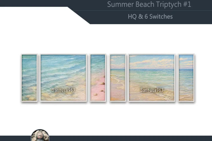 HQ Summer Beach Triptych #1 Sellable Extra E Samtuse963