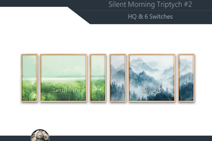 HQ Silent Morning Triptych #2 Sellable Extra E Samtuse963