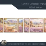 HQ Summer Landscape Triptych #3 Sellable Extra E Samtuse963